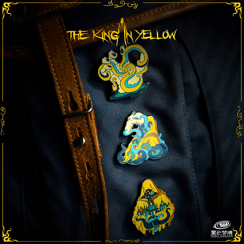 Starforged Cthulhu Mythos The King in Yellow Enamel Pin Badge Brooch Classic Fantasy Horror Novel Peripheral Products